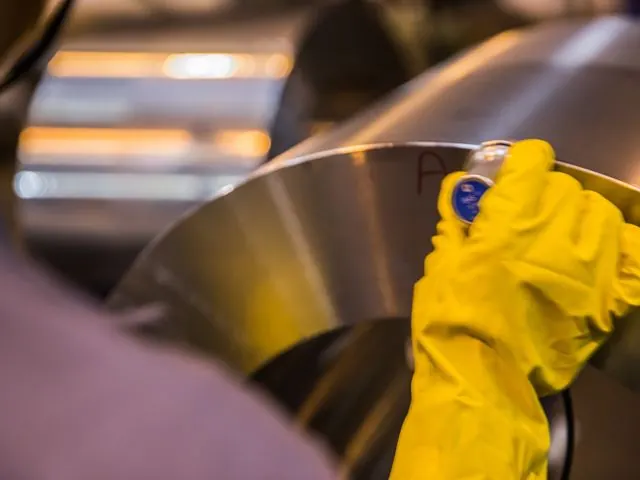 Vikrant Forge inspector checking a machined forging