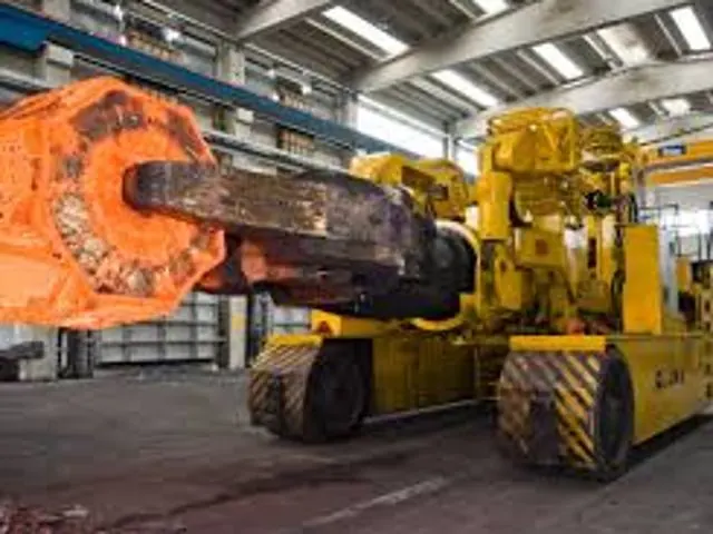 Forging manipulator handling a hot billet at Vikrant Forge