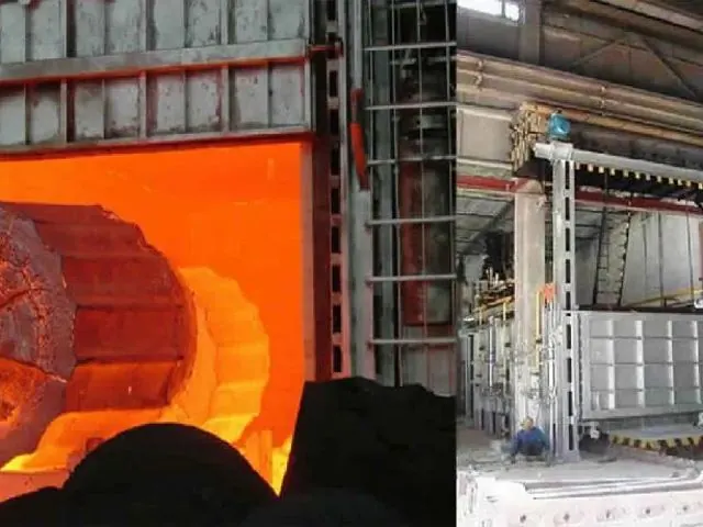 Heat-treatment furnace with forgings