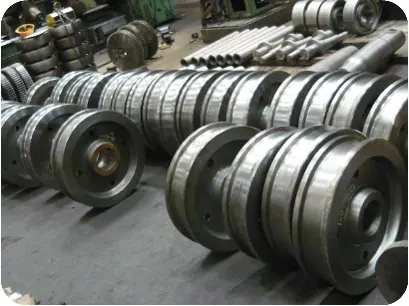 Batch of forged wheels for stacker reclaimers